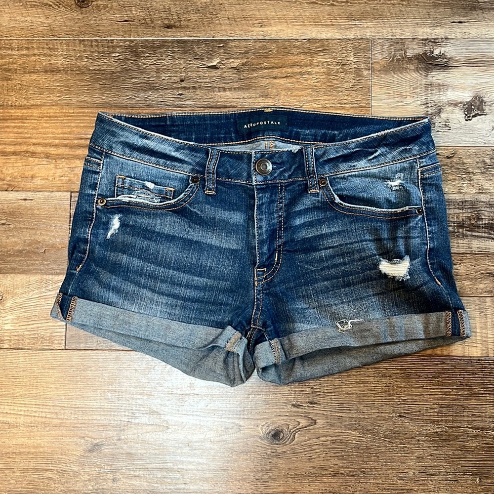 Aeropostale Denim Shorty Shorts Size 6